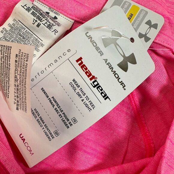 NWT Under Armour Women’s Pink Heat Gear Full Zip Jacket - Size Medium - Picture 5 of 8